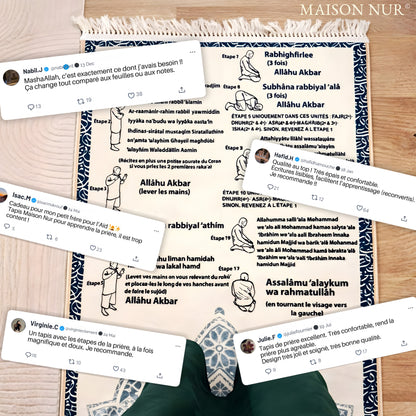Tapis d'apprentissage avec guide illustré intégré | Maison Nur