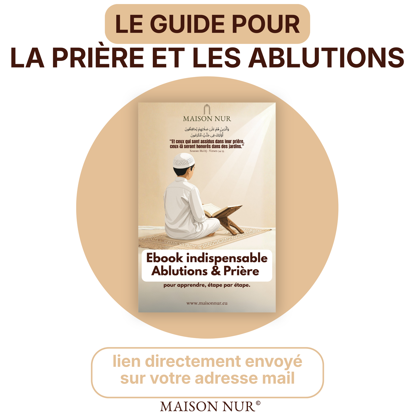 Tapis d'apprentissage avec guide illustré intégré | Maison Nur
