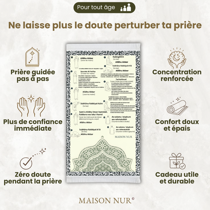 Tapis d'apprentissage avec guide illustré intégré | Maison Nur