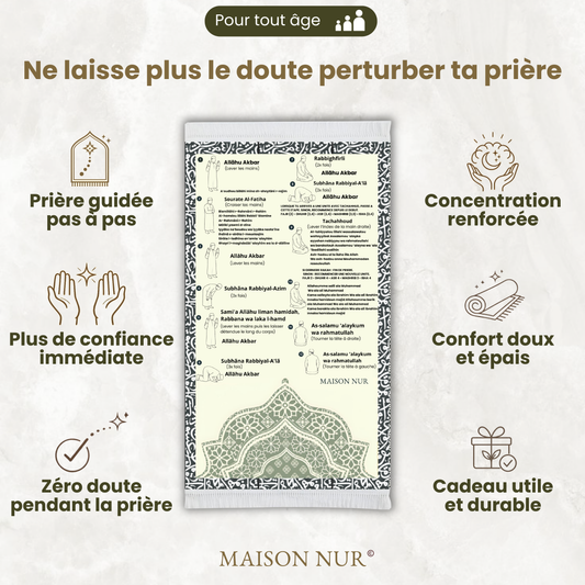 Tapis d'apprentissage avec guide illustré intégré | Maison Nur